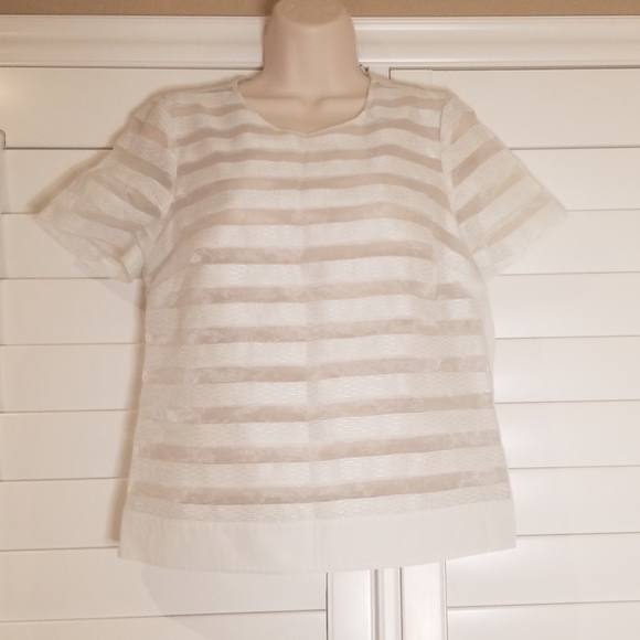 EUC 1. State Striped Sheer Box Shirt - Picture 2 of 5